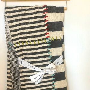 Nicole Miller Frankenstein Halloween Stitch Black White Throw Blanket Multi Fun